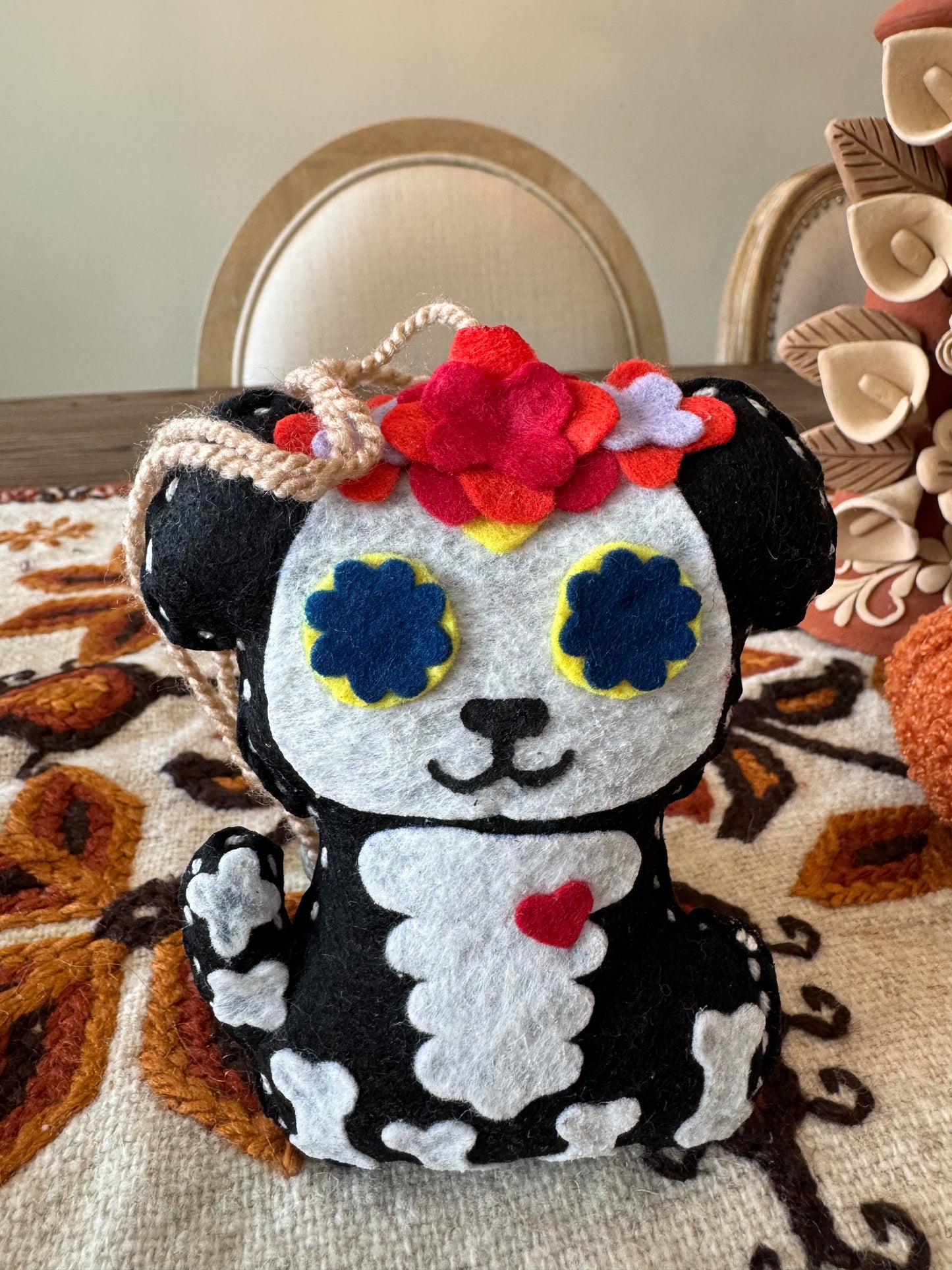 Day of the Dead Dog Pom Pom