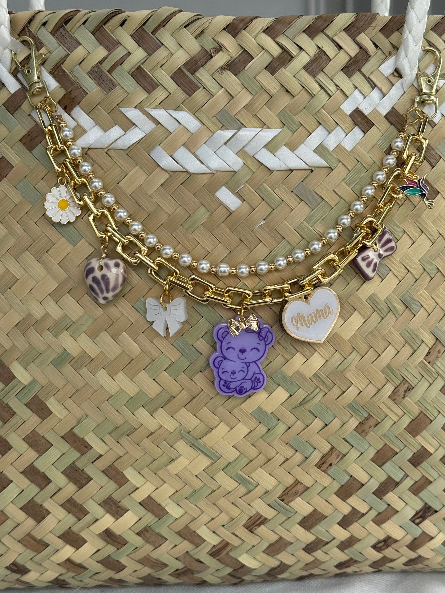 Mama Bear bag charm