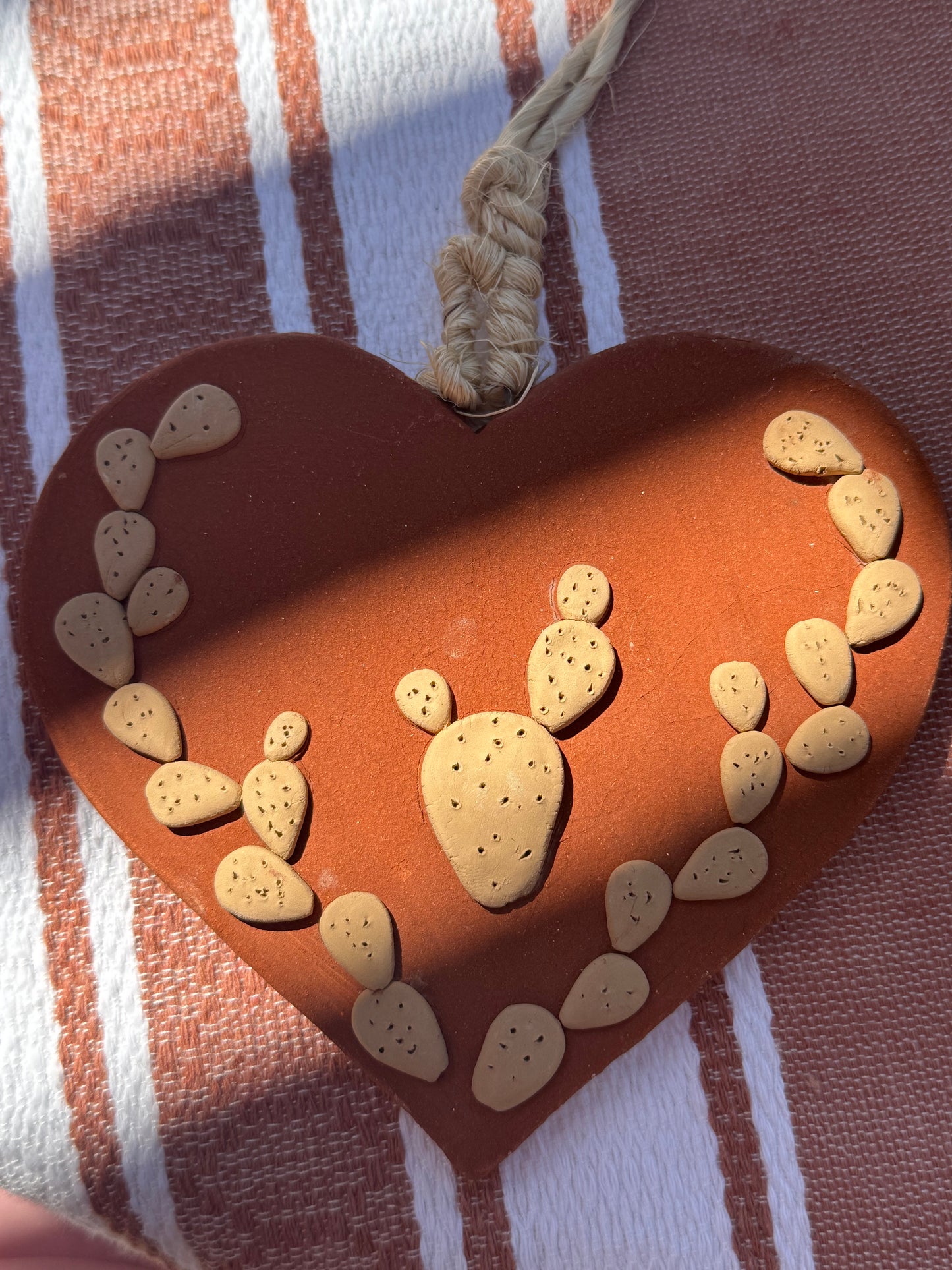 Cactus Clay heart