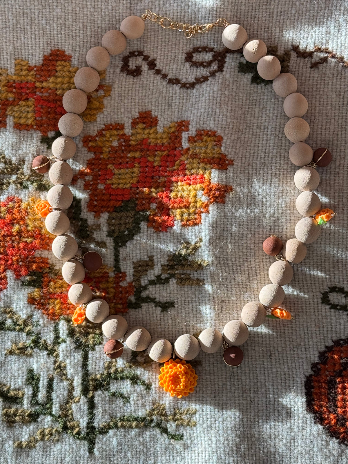 Cempasúchil Clay Necklace