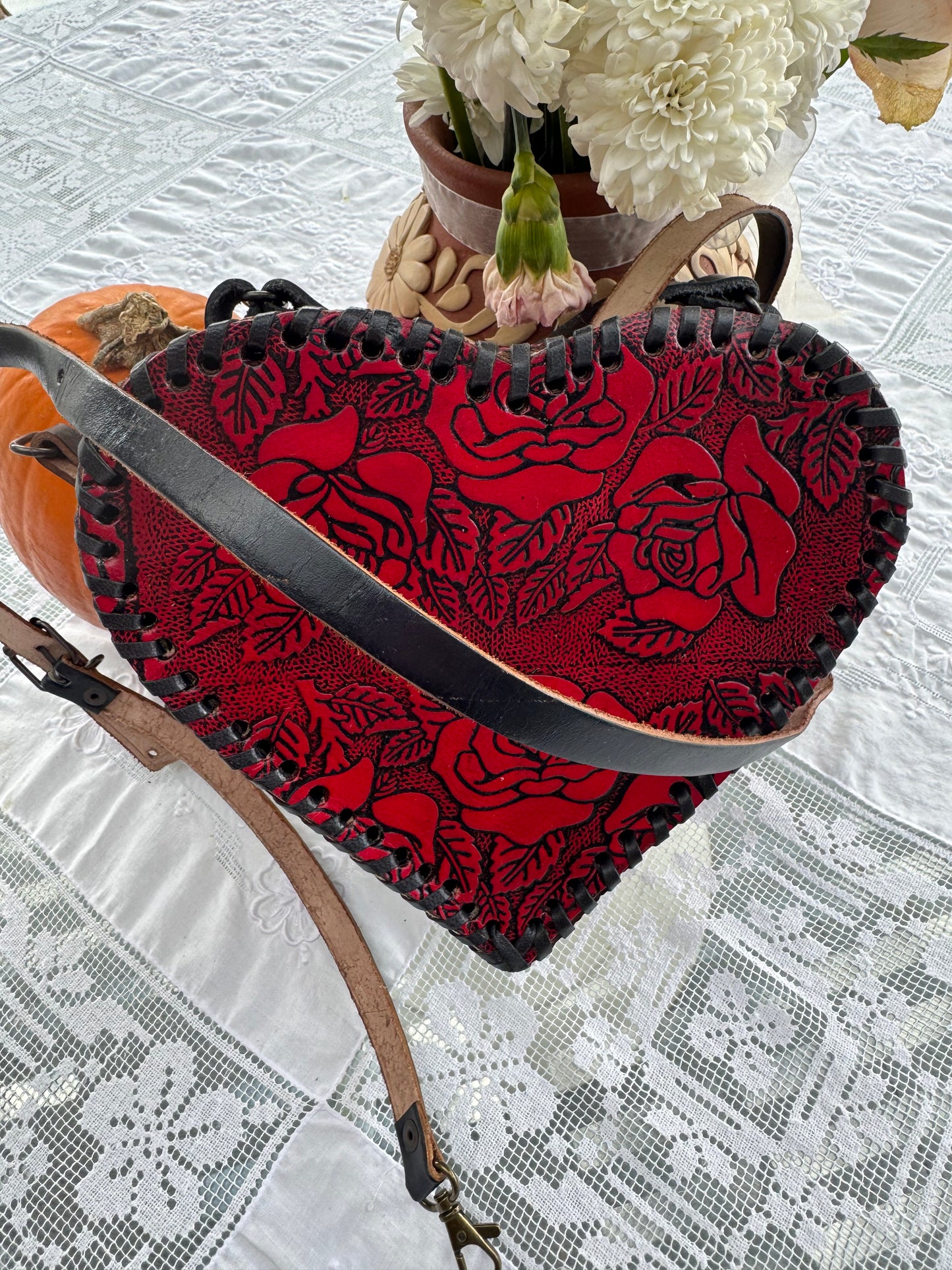 Red Roses Heart Bag