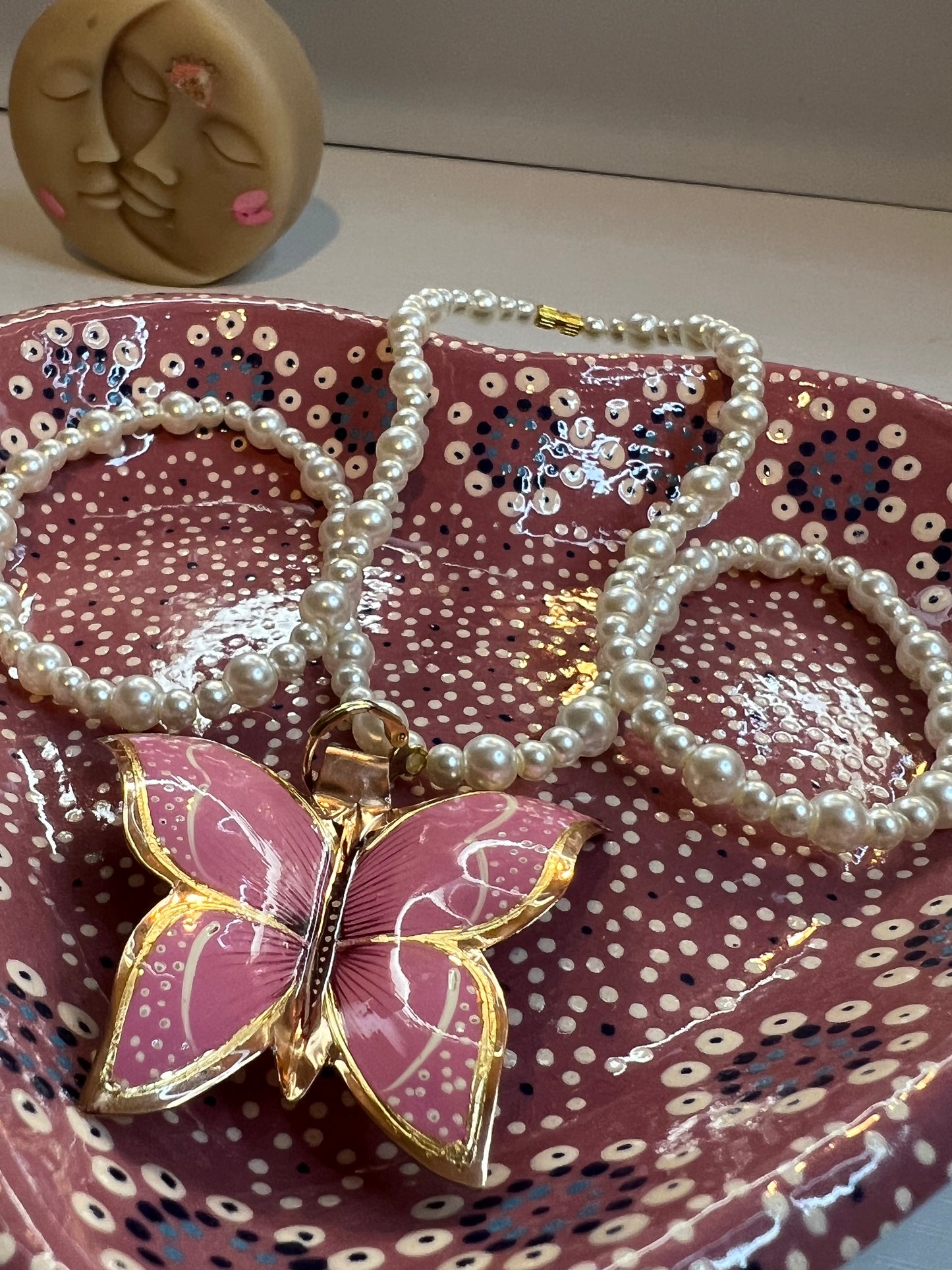 Pink Butterfly Necklace