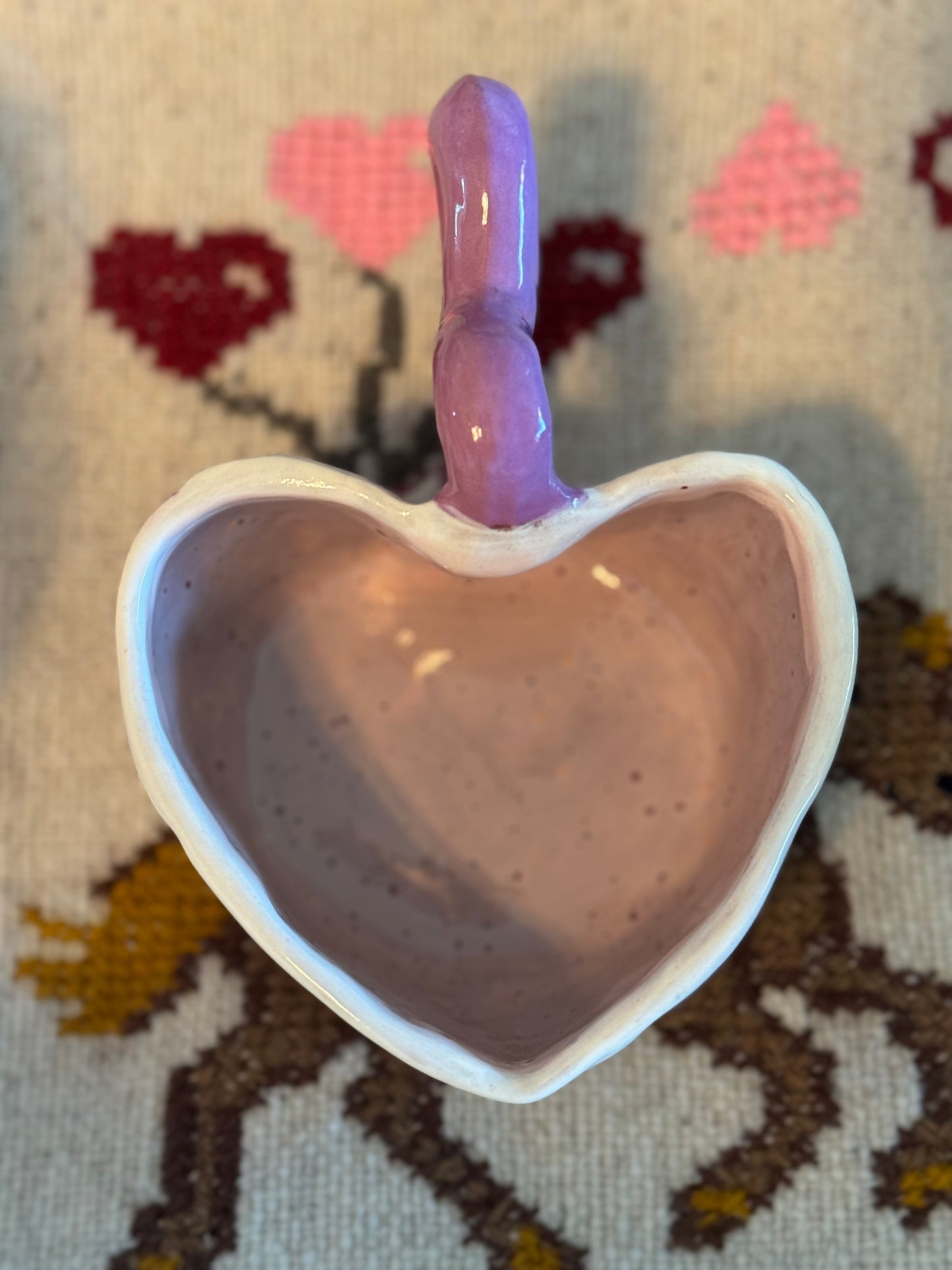 Lavender Bear Heart Mug