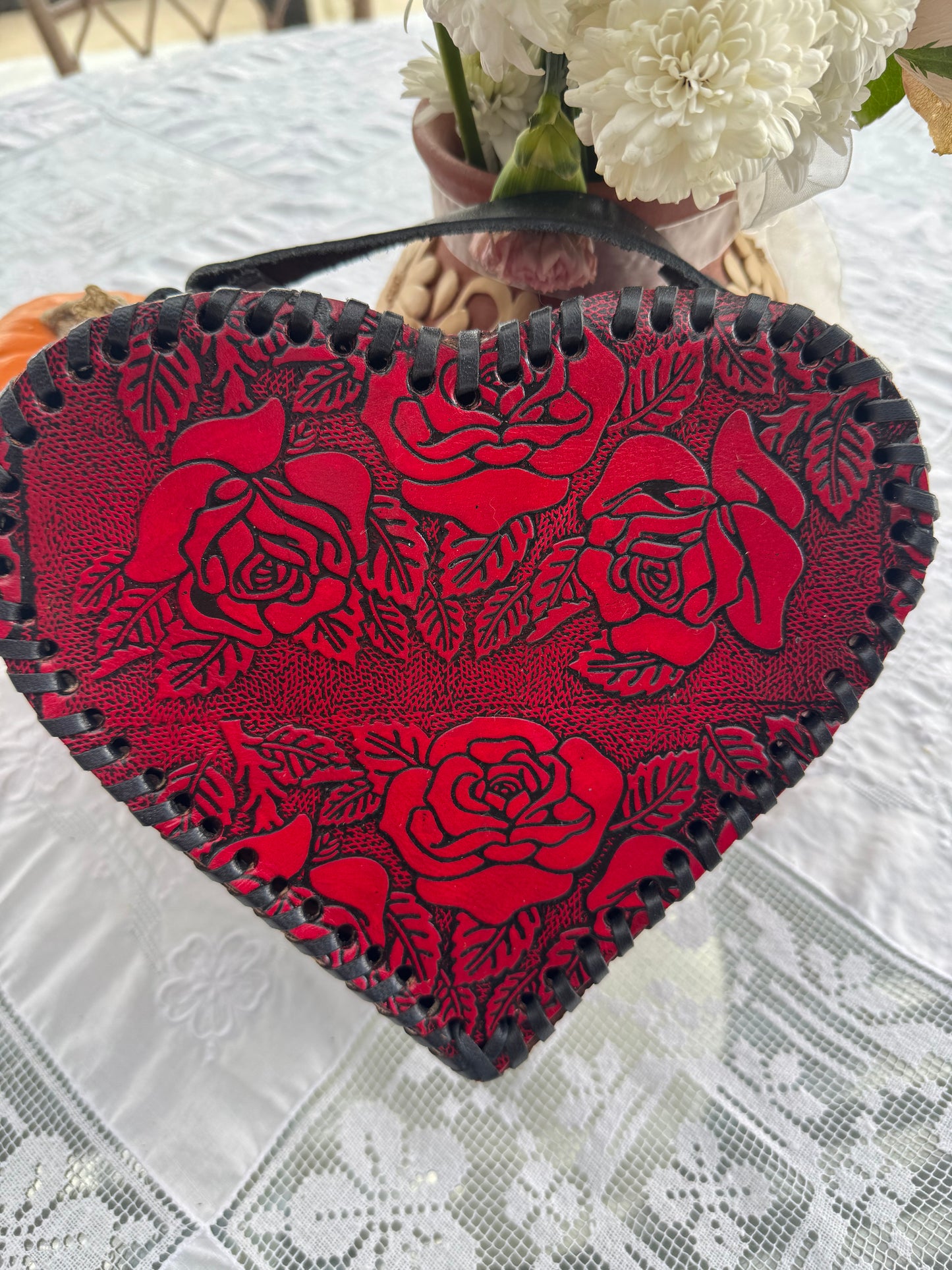 Red Roses Heart Bag
