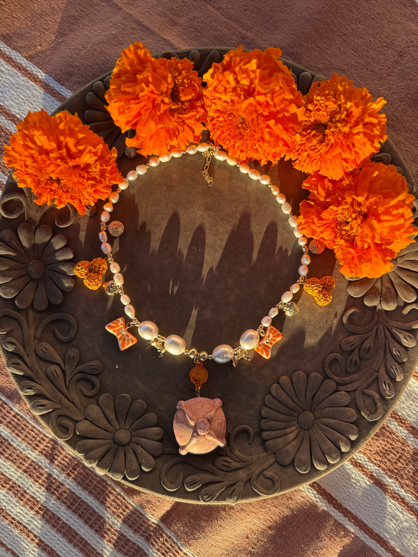 Pan de Muerto Coquette Necklace