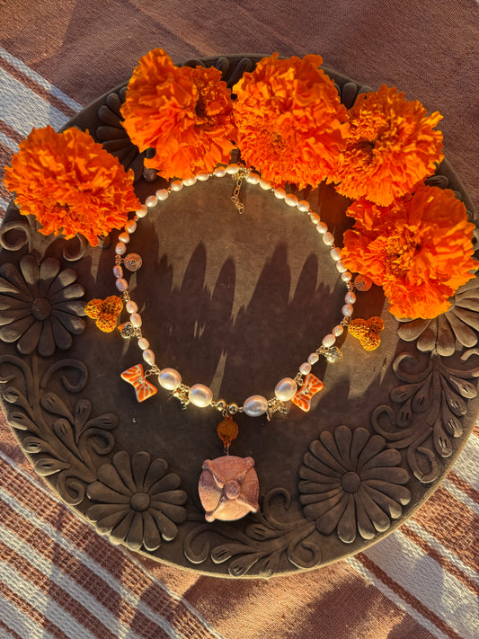 Pan de Muerto Coquette Necklace