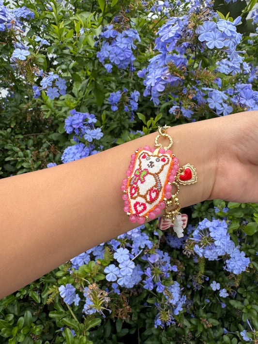 Embroidered bracelet