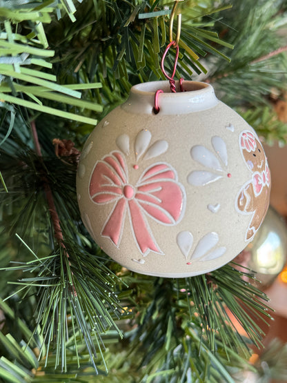 Gingerbread Coquette Ornament