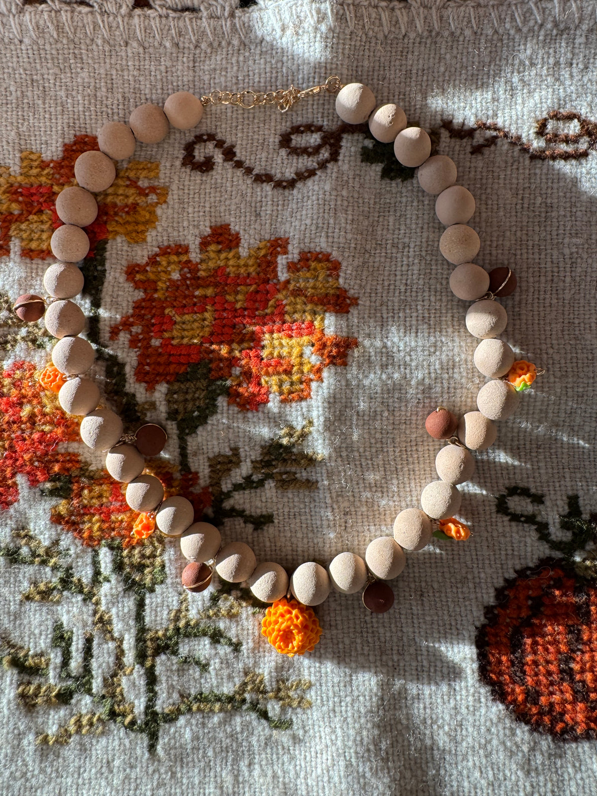 Cempasúchil Clay Necklace