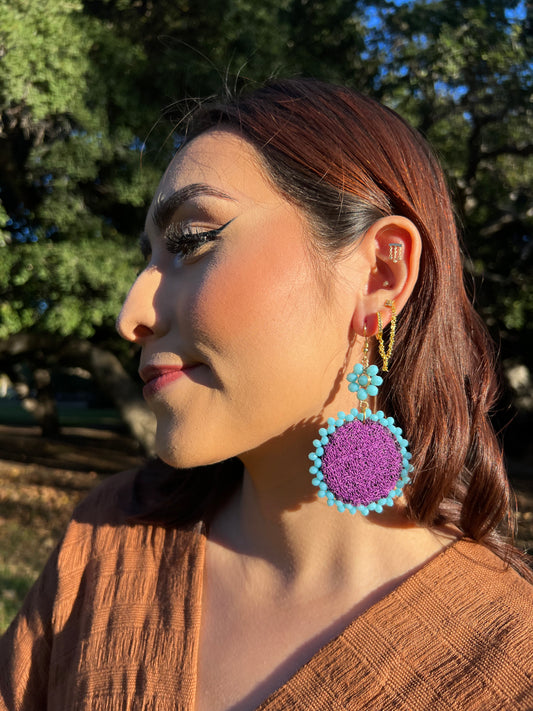 Blue and Lavender Earrings